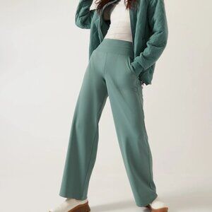 Athleta Venice Wide Leg Pants Deep Ocean Teal Size XL EUC